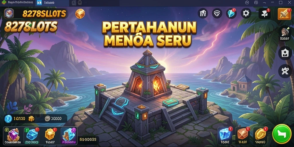 Tampilan gameplay <strong>8278SLOTS</strong> menunjukkan pertarungan seru melawan gelombang musuh.
