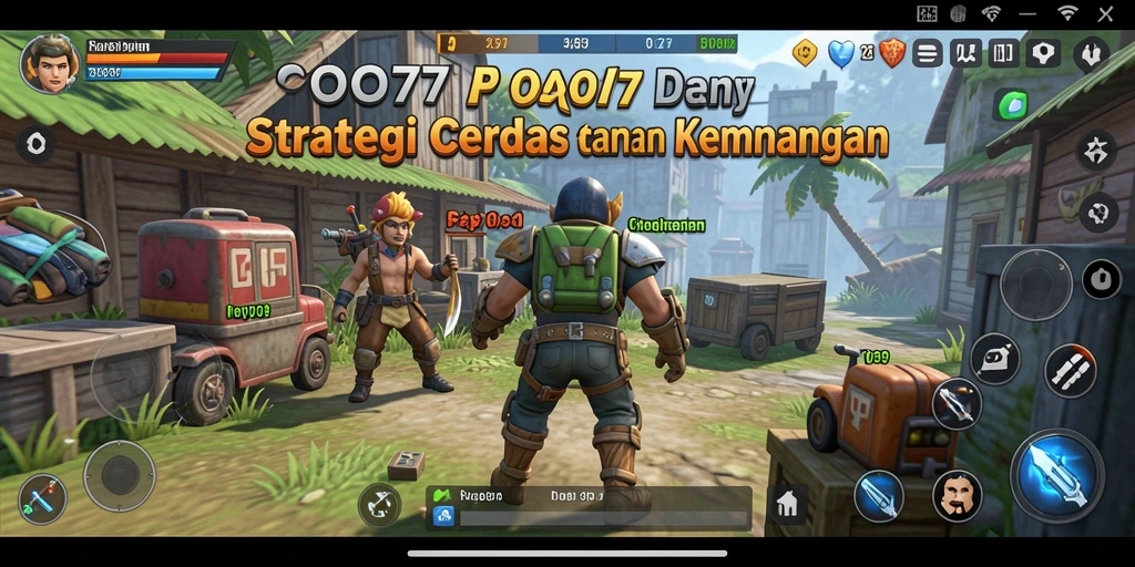 Screenshot gameplay COO77 menunjukkan aksi strategi yang intens.