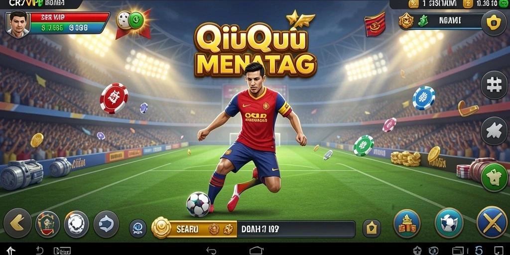 Tangkapan layar utama CR7VIP menampilkan gameplay yang seru dalam QiuQiu.