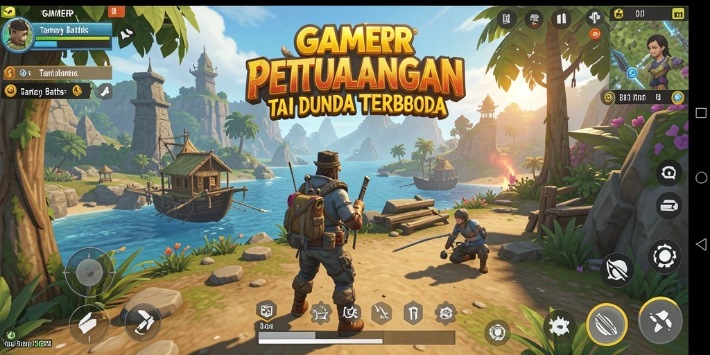 Screenshot GAMERP menampilkan eksplorasi dunia terbuka yang luas.