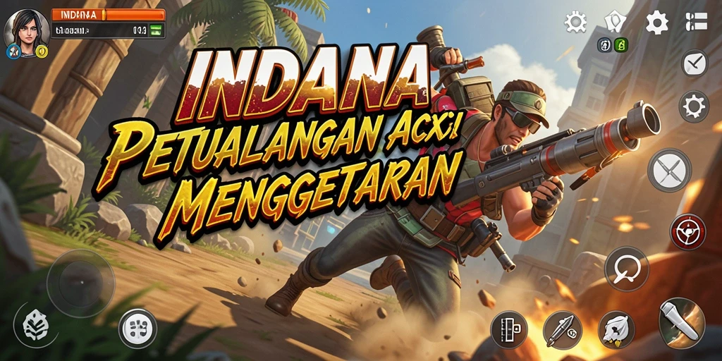 Screenshot dari gameplay seru INDAAA yang penuh aksi.