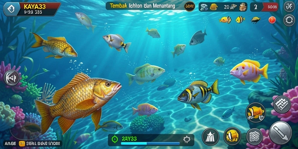 Tampilan menawan dari gameplay Tembak Ikan KAYA33.
