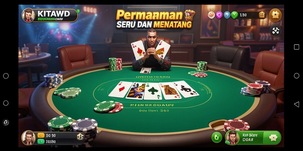 Tampilan permainan poker yang seru di KITAWD.