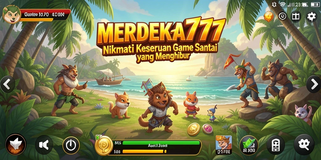 Tampilan gameplay MERDEKA777 yang penuh warna dan seru.