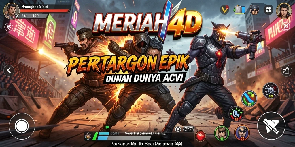 Tampilan gameplay seru dalam MERIAH4D saat melakukan pertarungan.