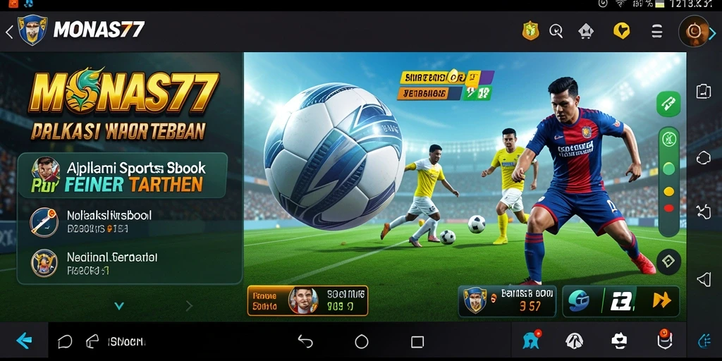 Tampilan menarik aplikasi Sportsbook dengan fitur taruhan.