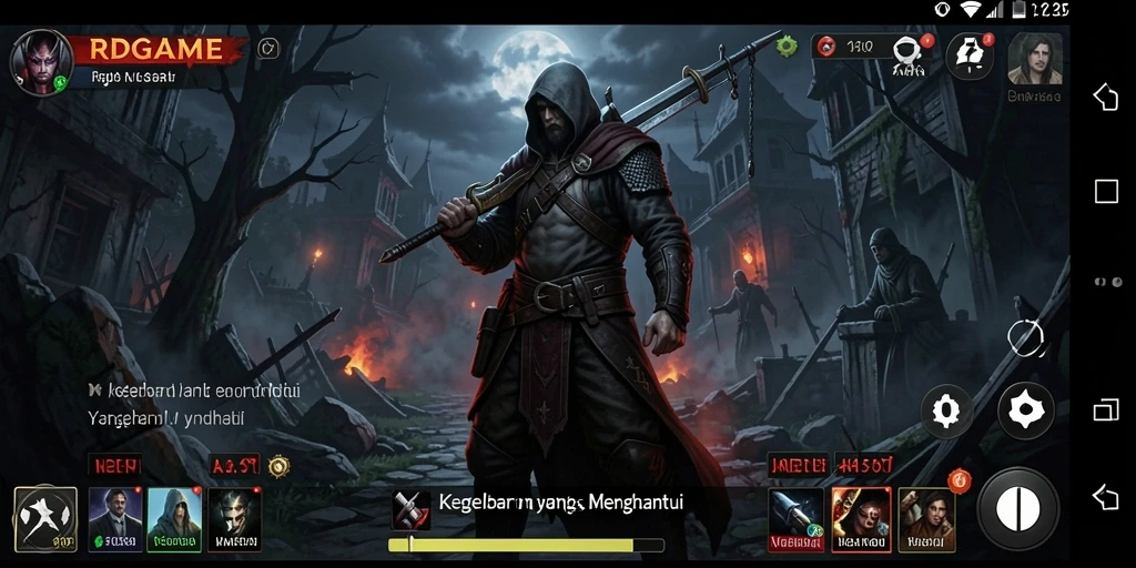 Tampilan gameplay RPGAME yang menegangkan dan menyeramkan.