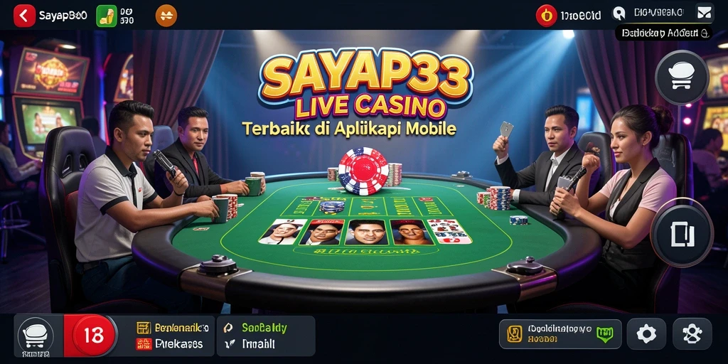 Gameplay seru di SAYAP33 dengan dealer Live Casino.