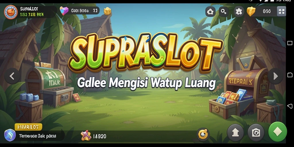 Tampilan gameplay SUPRASLOT menampilkan aksi mengumpulkan koin yang seru.